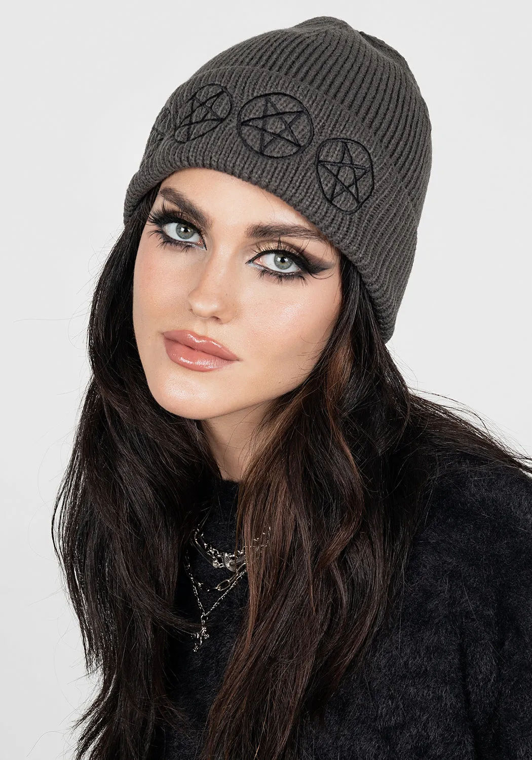 Eco Friendly Dye Layered Texture Manon Embroidered Fisherman Beanie