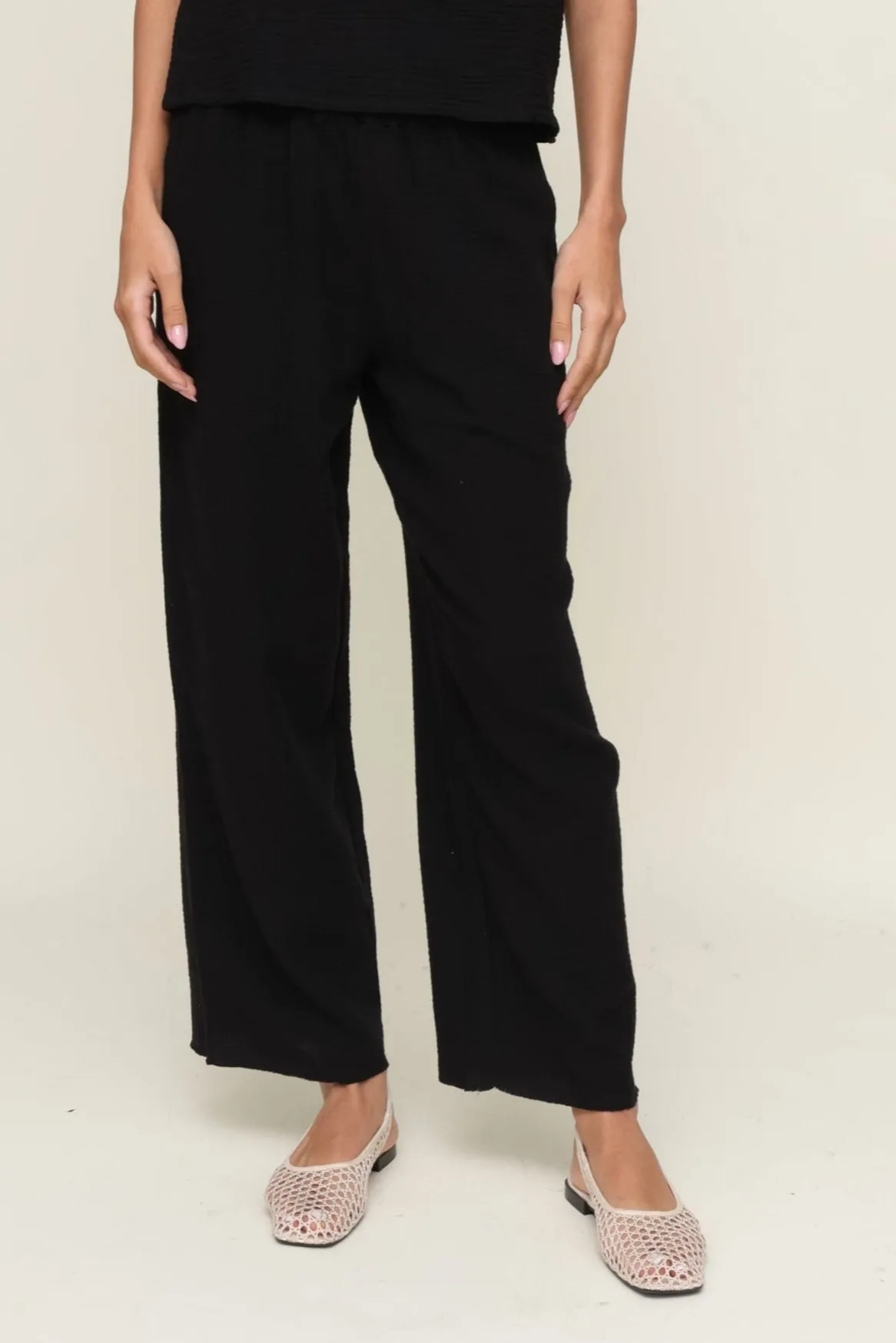 Leon Crop Double Gauze Pant High Rise
