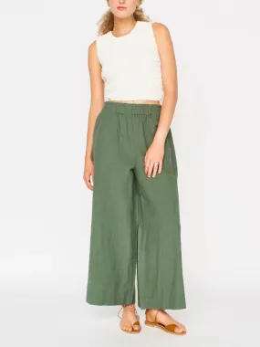 Neutral Base Daily Wear Summer Vibes Music Event Mirth Pant in Kelp