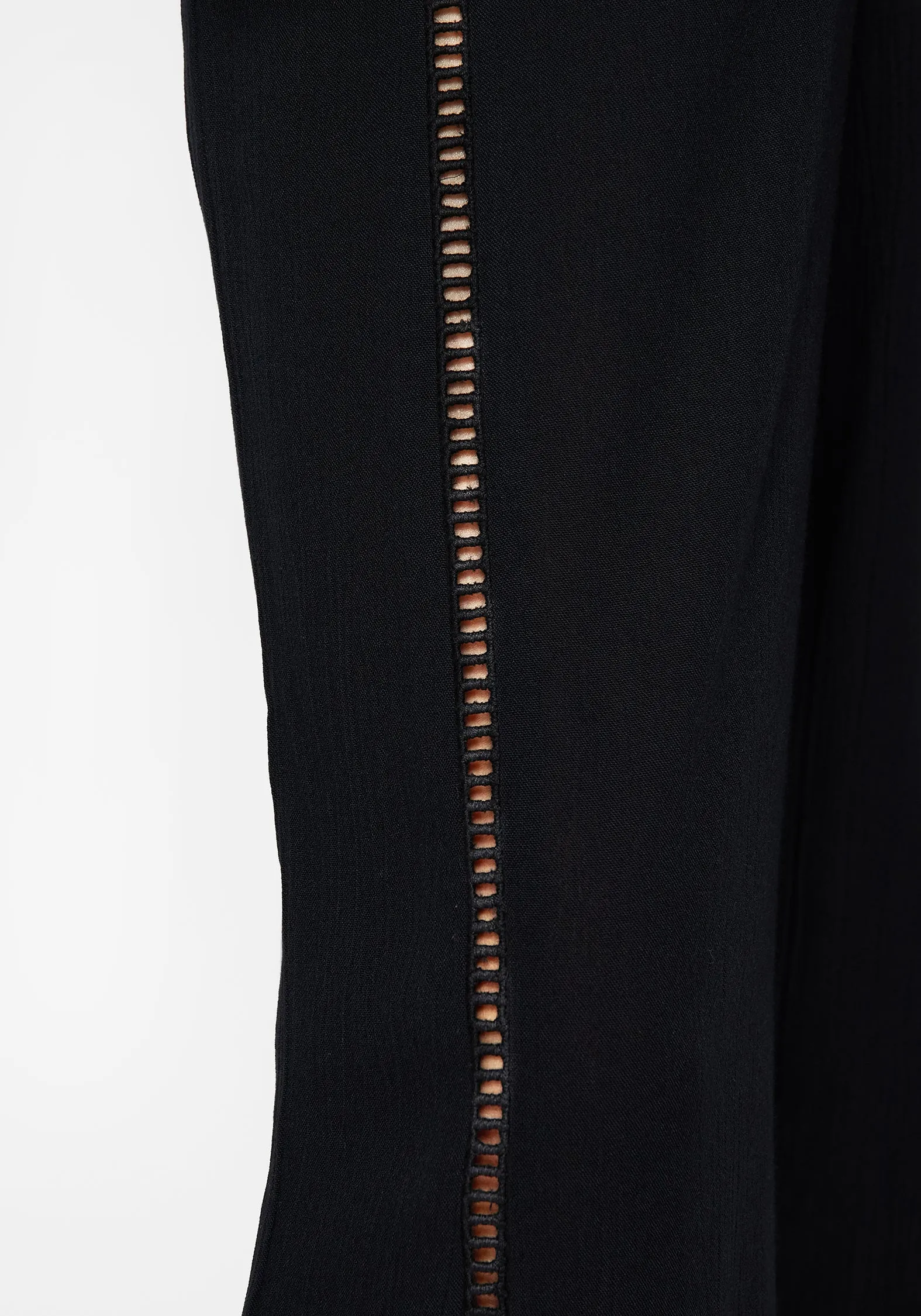 Layered Design investment piece Blessing Lace Trim Wide Leg Trouser