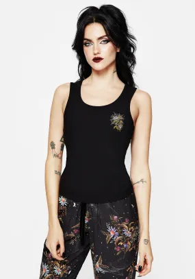 Cleome Floral Spiderweb Pyjama Vest Top NoSnag Surface