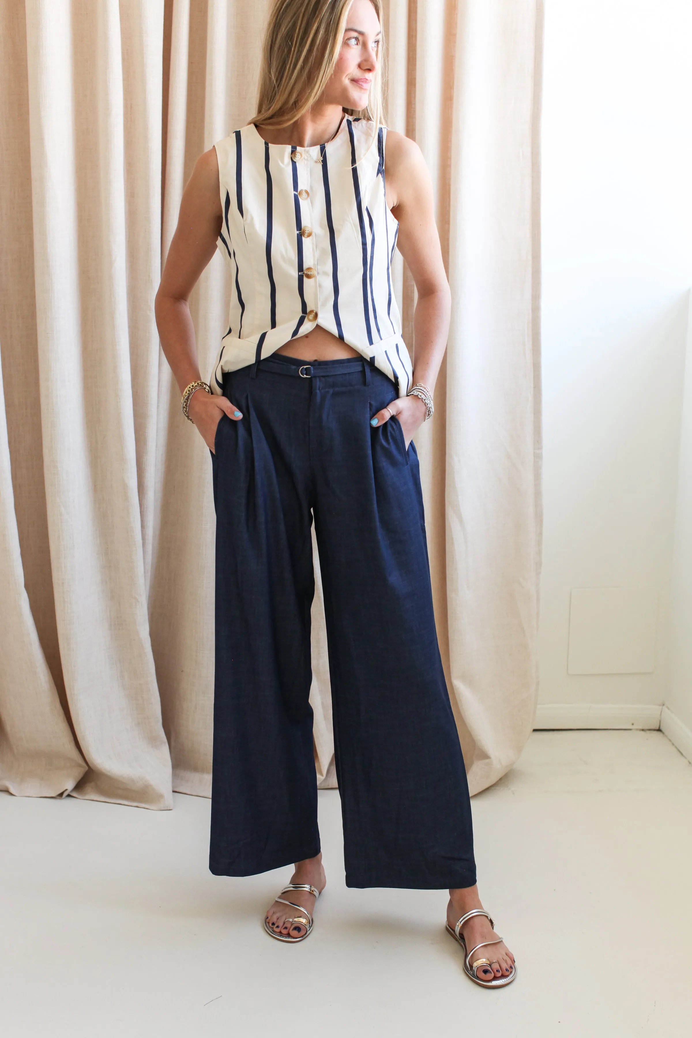 Monica Trouser- Navy Versatile Cut