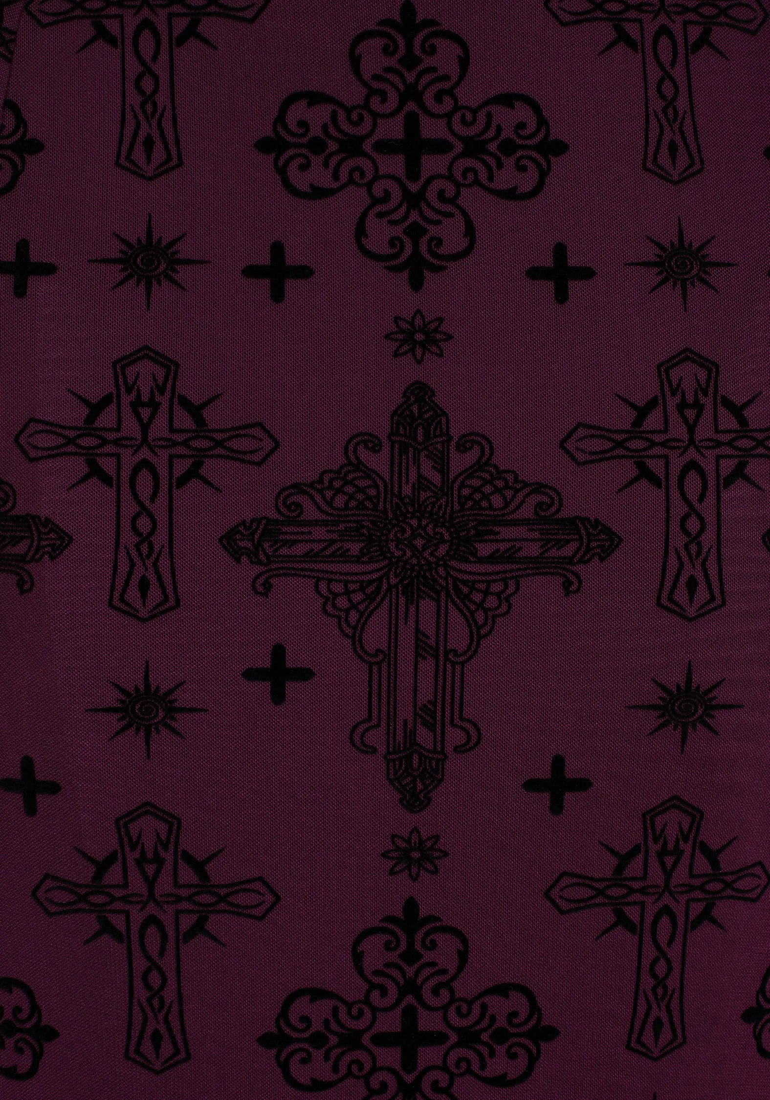 Core Movement Priestess Flocked Mesh Maxi Skirt - Purple