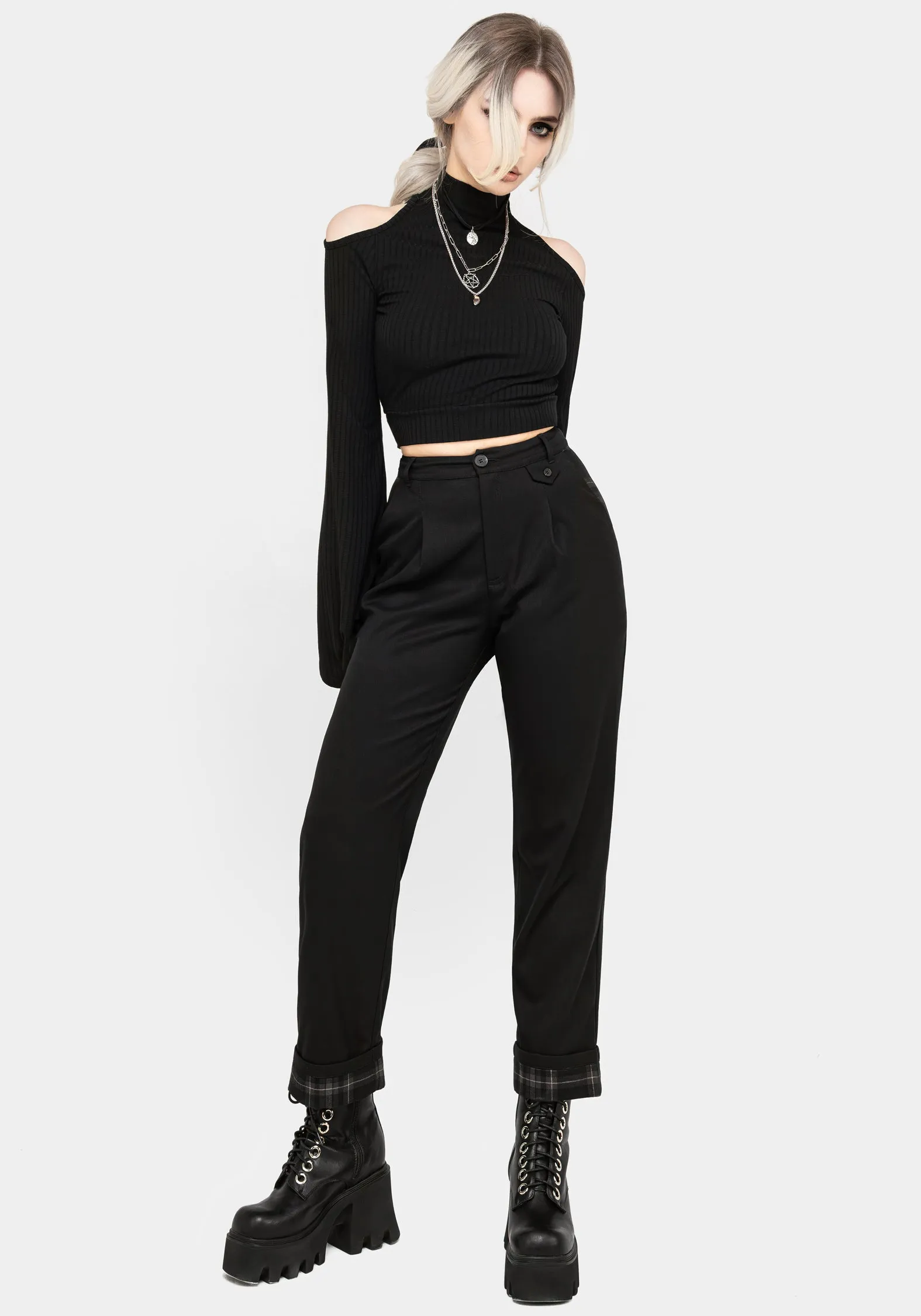 Clover Check Contrast Trousers Outdoor Friendly