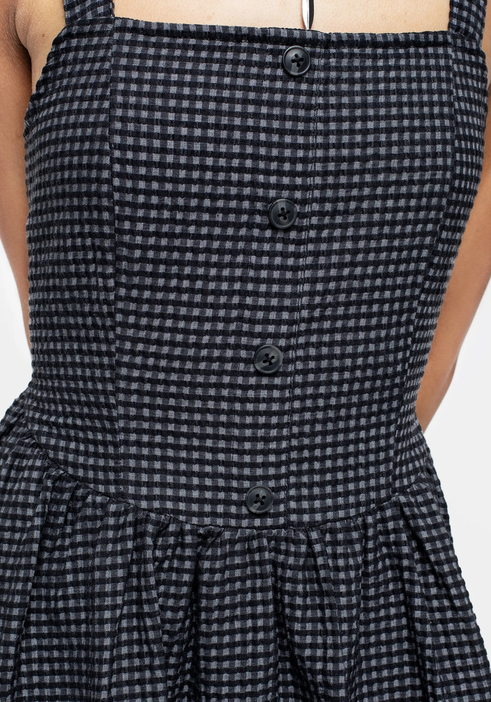 Waist-Cinching Faythe Apron Midi Dress