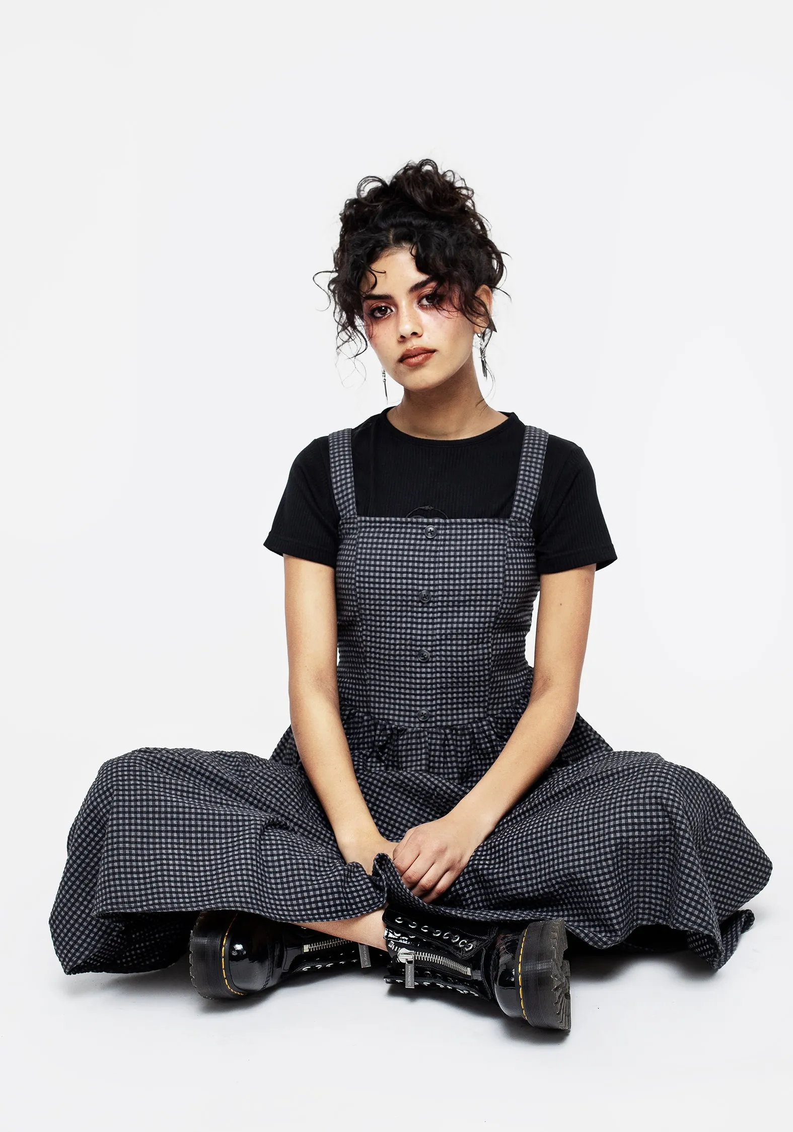 QuickDryTechnology Texture Blend Faythe Apron Midi Dress