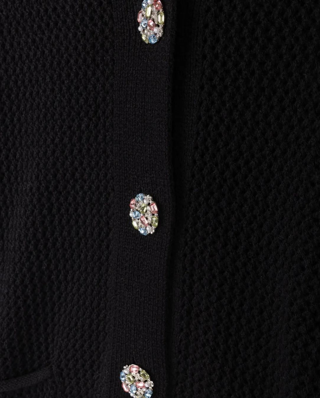 Colorful Button Cotton Knit Cardigan Cold Weather Look