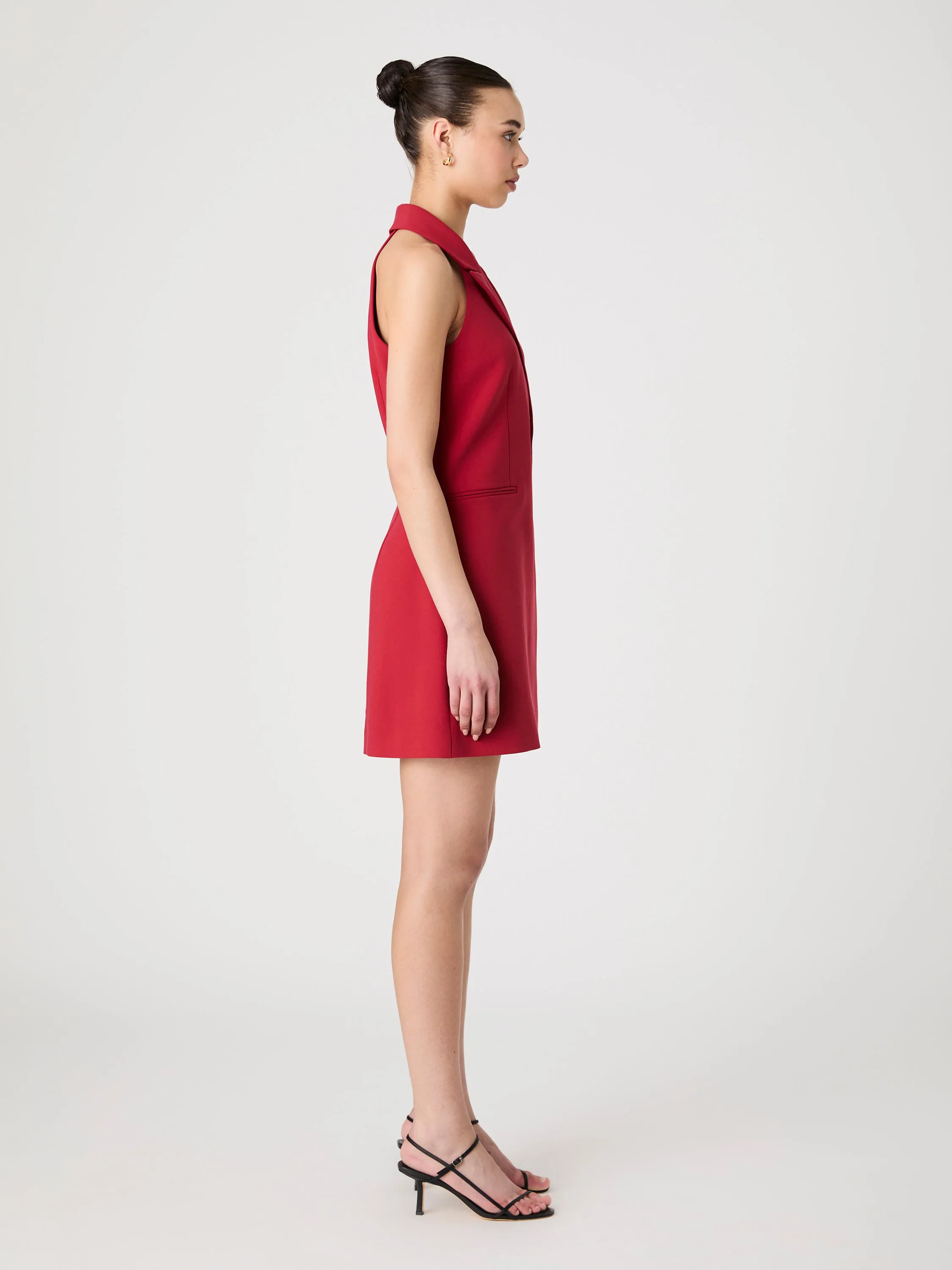 Mom Chic Whisper Halter Blazer Dress