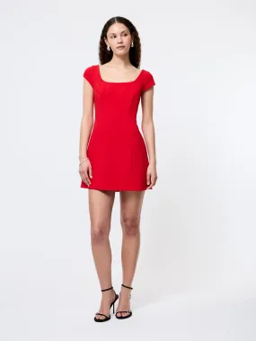 Timeless Layering Azra Twill Cap Sleeve Mini Dress