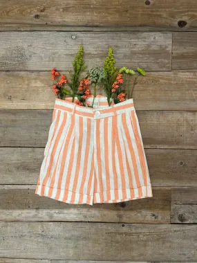 Non Irritating Seams Travel Ready Perfect Shorts in Pink Stripe