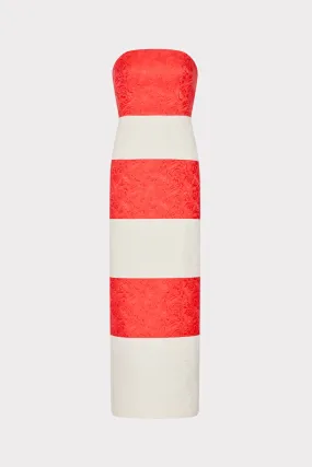 Orion Stripe Jacquard Dress Sunset Look