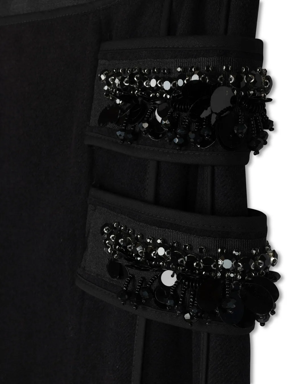 Side Beaded Deatiled Skirt Polished Look Fresh Vibe