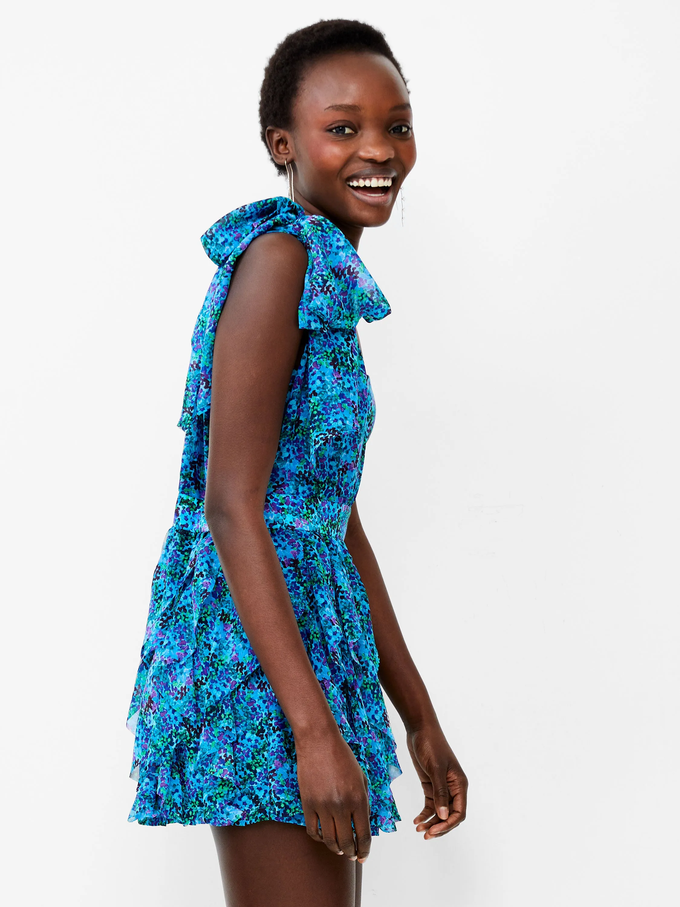 All-Purpose Wear Matte Fabric Andrea Ennis Asymmetric Dress