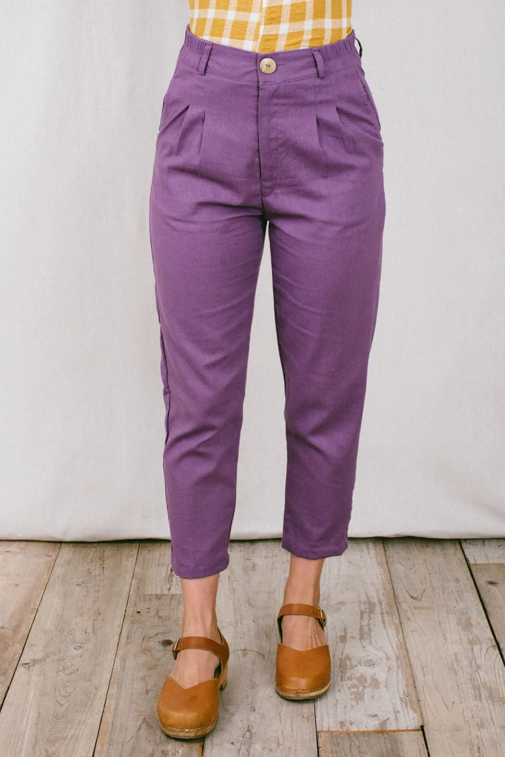 Perfect Pant 2.0 in Heliotrope Linen Versatile Waist