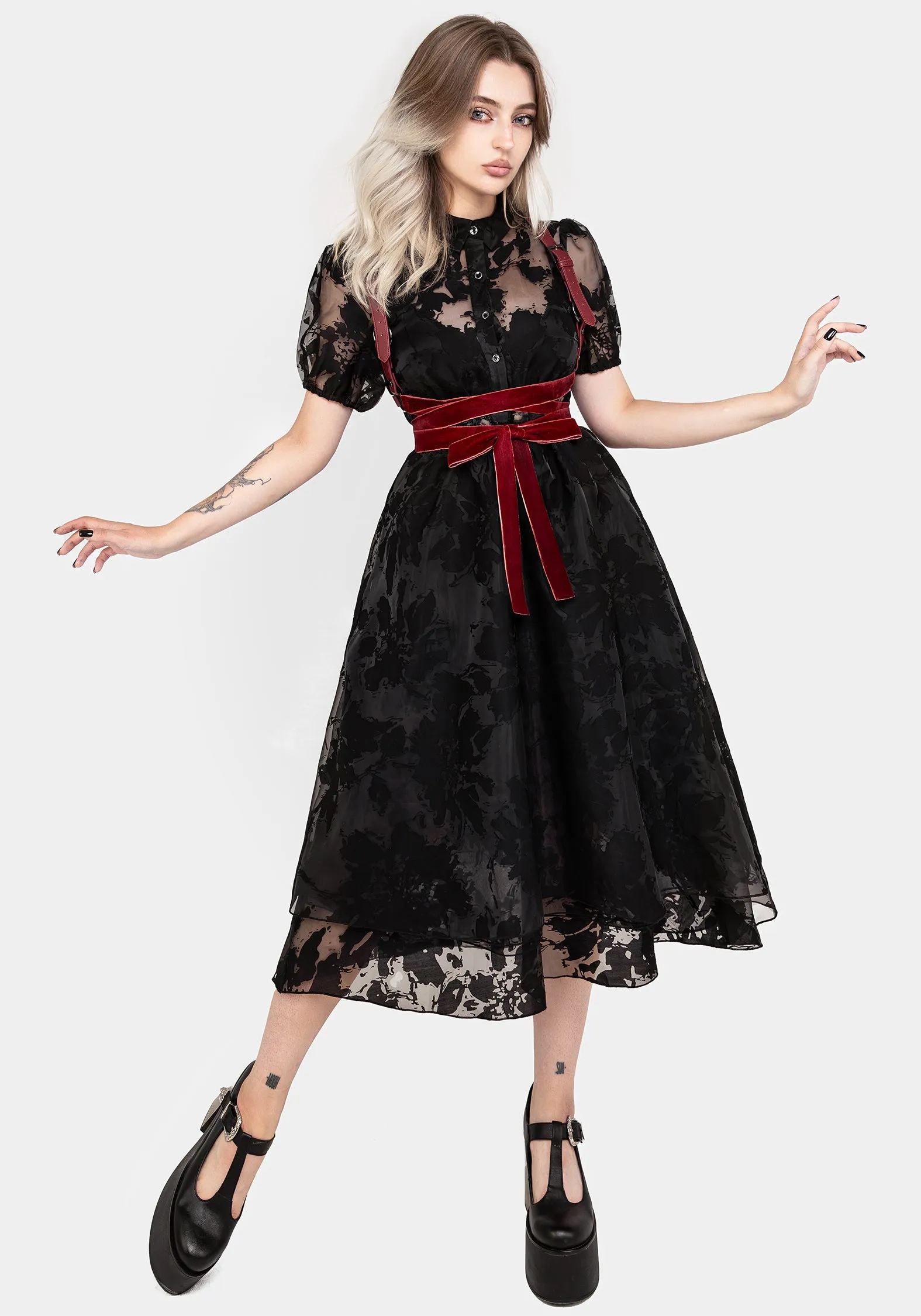 Spectre Layered Midi Shirt Dress Feminine Structure