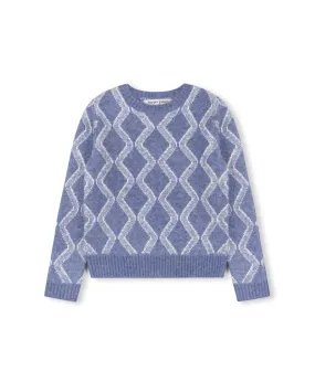 Layered Chic Winter Cozy Knit Argyle Sweater