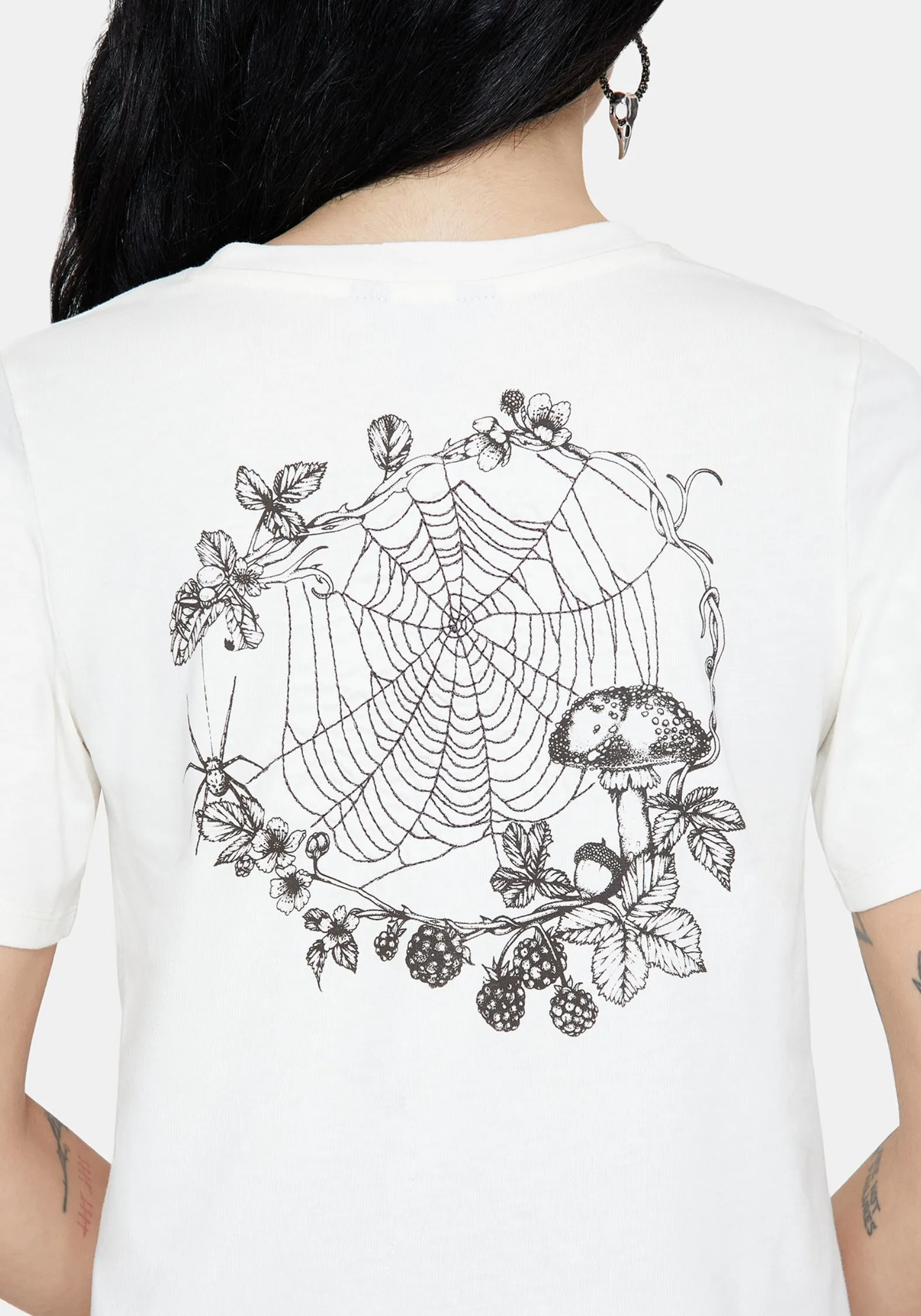 Cynthia Spider Web Graphic Cotton T-Shirt EcoCertified Textile