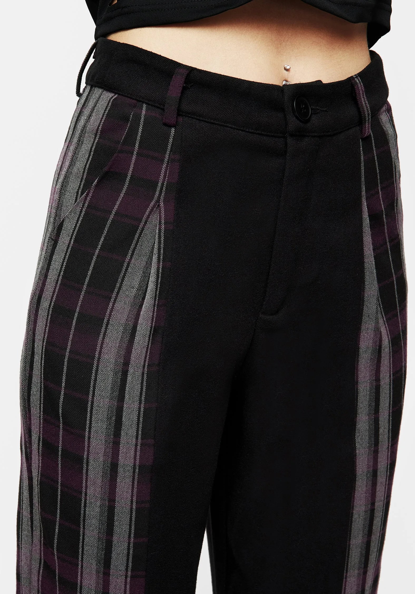 Gambit Spliced Check Tapered Trousers Street Edge