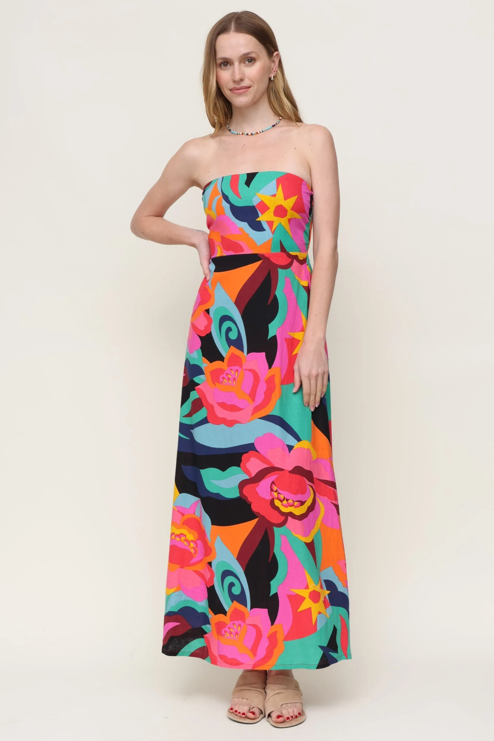 Sunlit Maxi Dress Year Rounder Cafe Vibe
