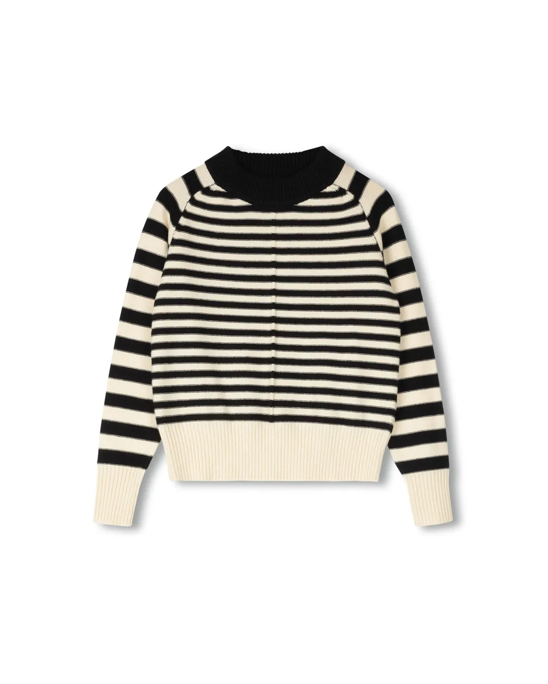 Contrast Stripe Sweater Breathable Layer Layered Comfort Wear