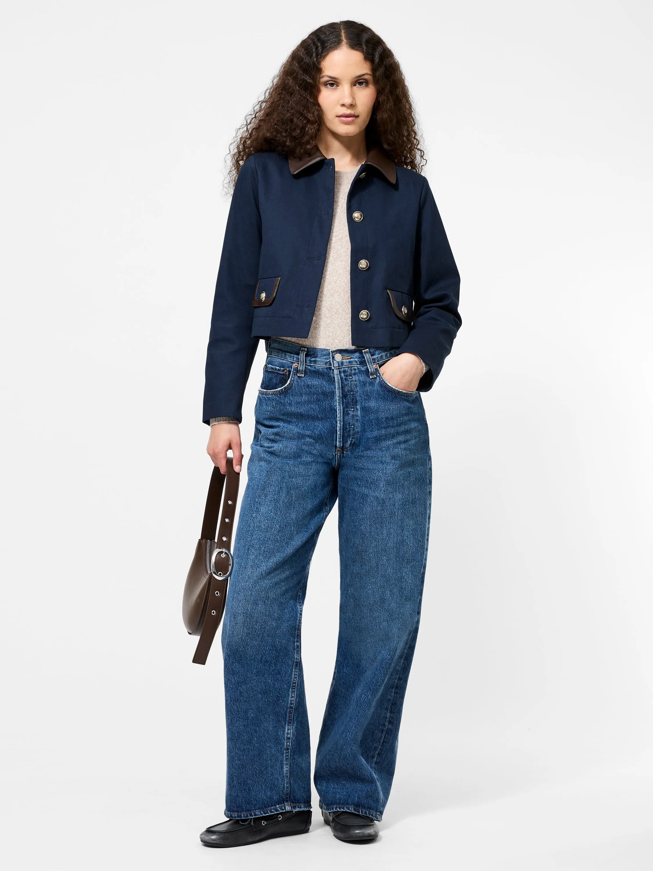 Contrast Trim Two Pocket Jacket Insulated Design Soft Interior Brushing