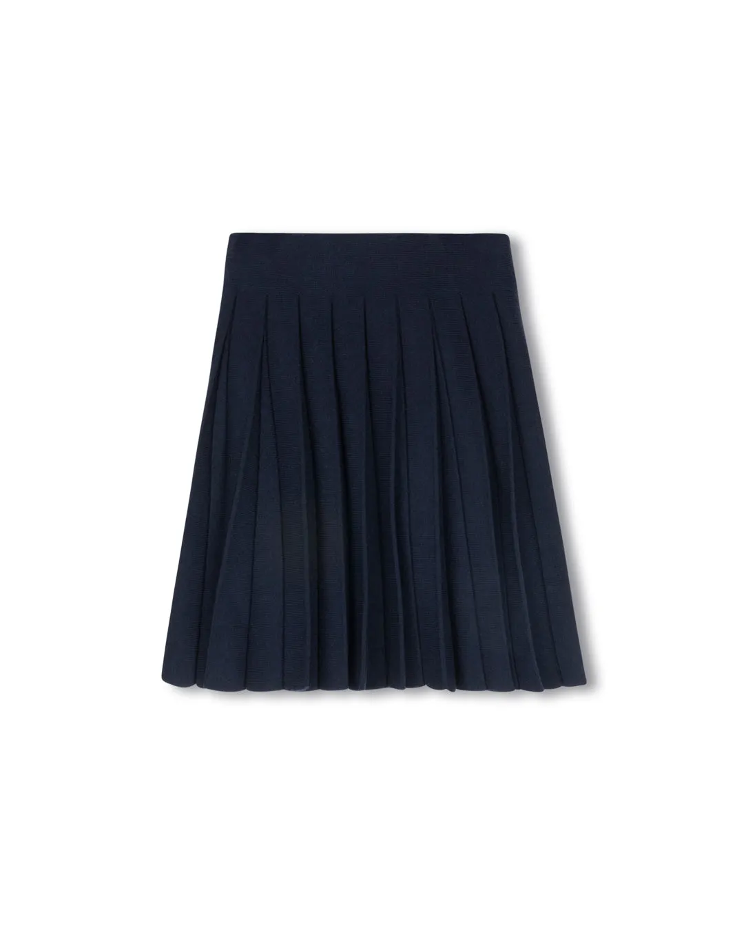Detail Seam Top Knit Pleated Skirt Everyday Line