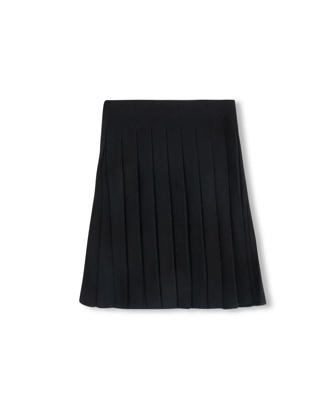 Detail Seam Top Knit Pleated Skirt Everyday Wear Sleek Outfit