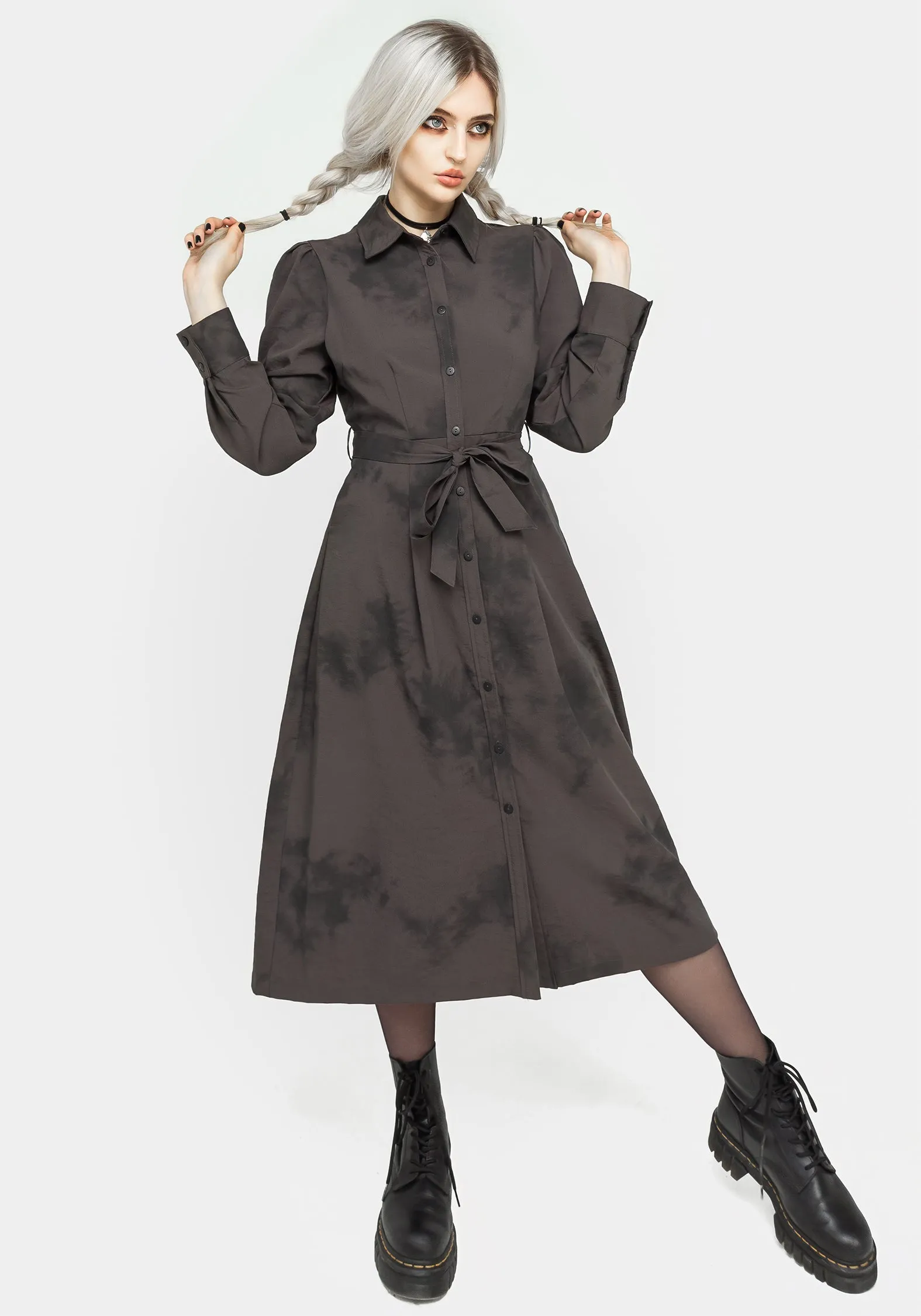 Carya Midi Shirt Dress Neutral Layer
