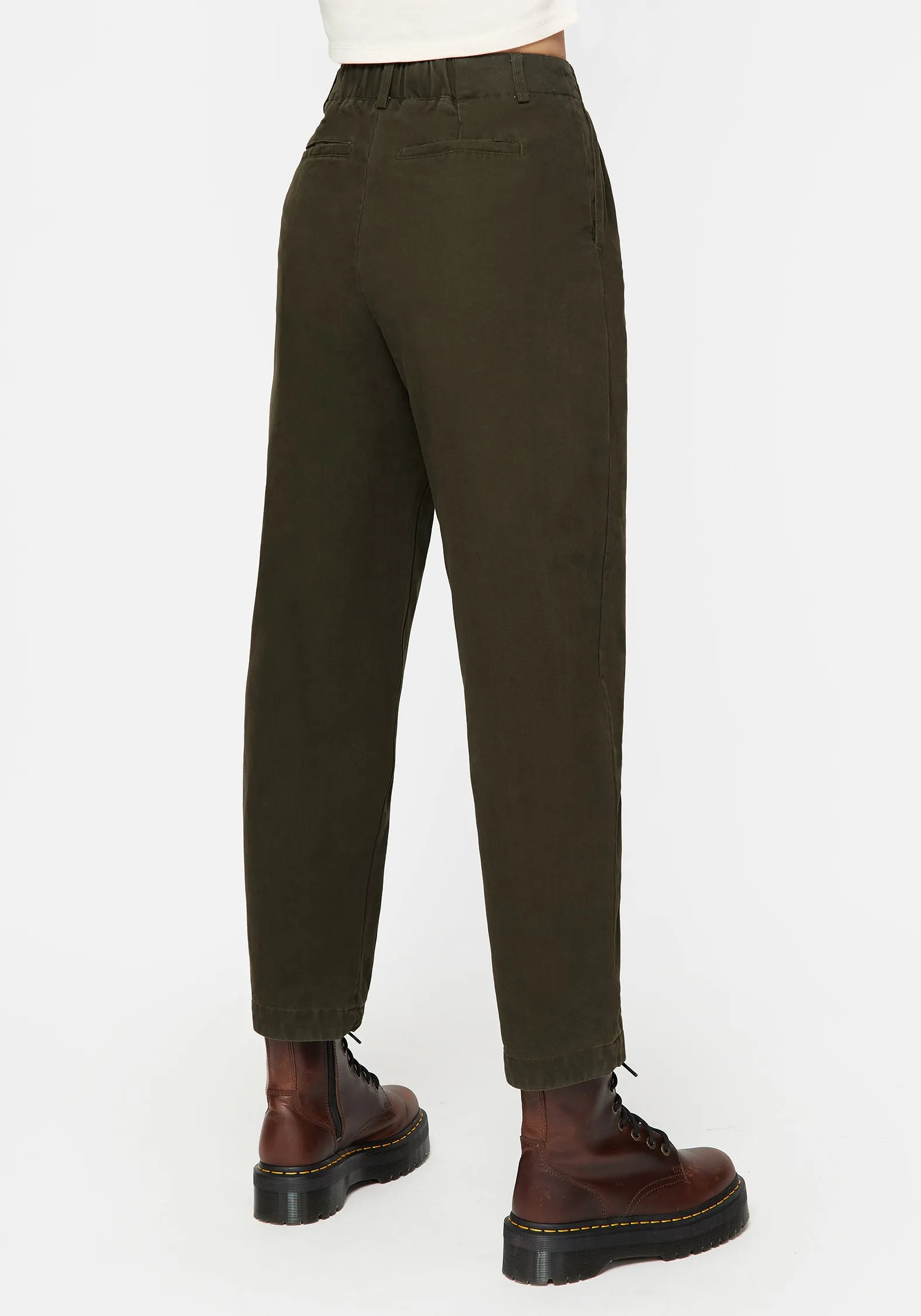 Chic Comfort DoubleLayeredFabric Copia Embroidered Tapered Tailored Trousers