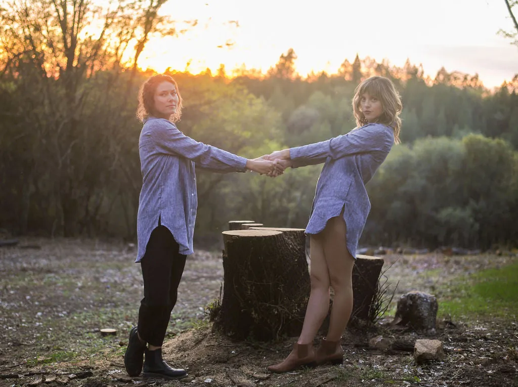 Cora Cover Up in Heatherd Stone Linen Seasonal Fit Stylish Pick