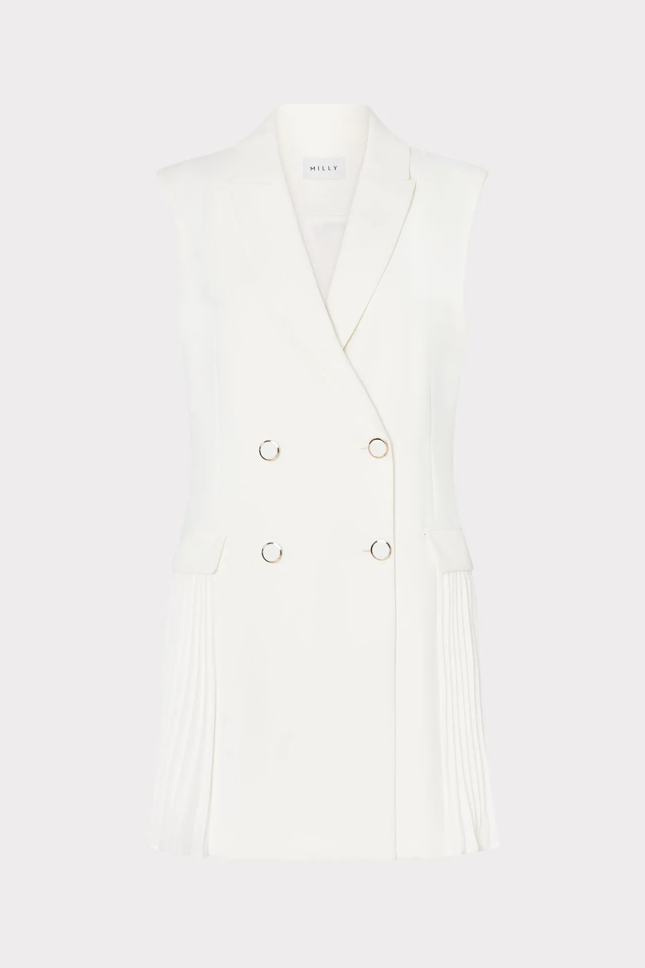 Cora Sleeveless Pleated Blazer Dress Whimsical Mood