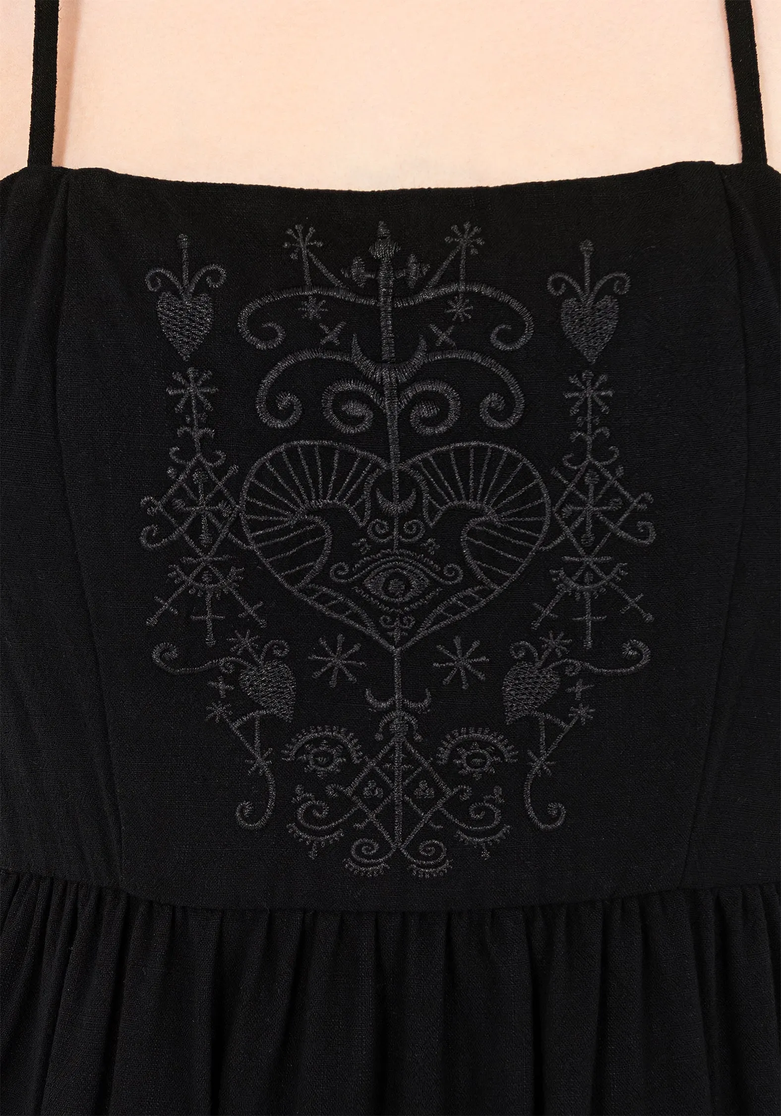 Chic and Cozy Wear Night wear Cordata Embroidered Cami Mini Smock Dress