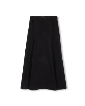 Corduroy Yolk Flairy Skirt Clean Fit Soft Outfit