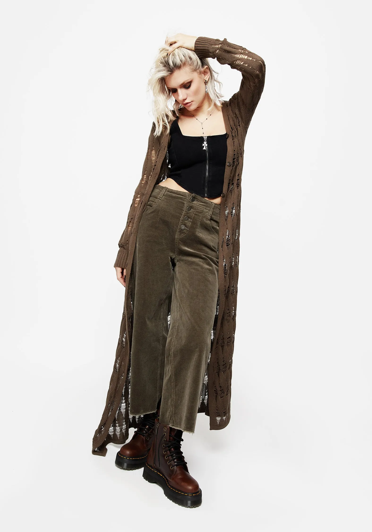 Sophia Cable Twist Knit Cardigan Fall Walk Versatile Layer