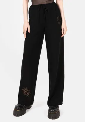 Cosmos Embroidered Wide Leg Trousers Occasion Dressing Seamless Design