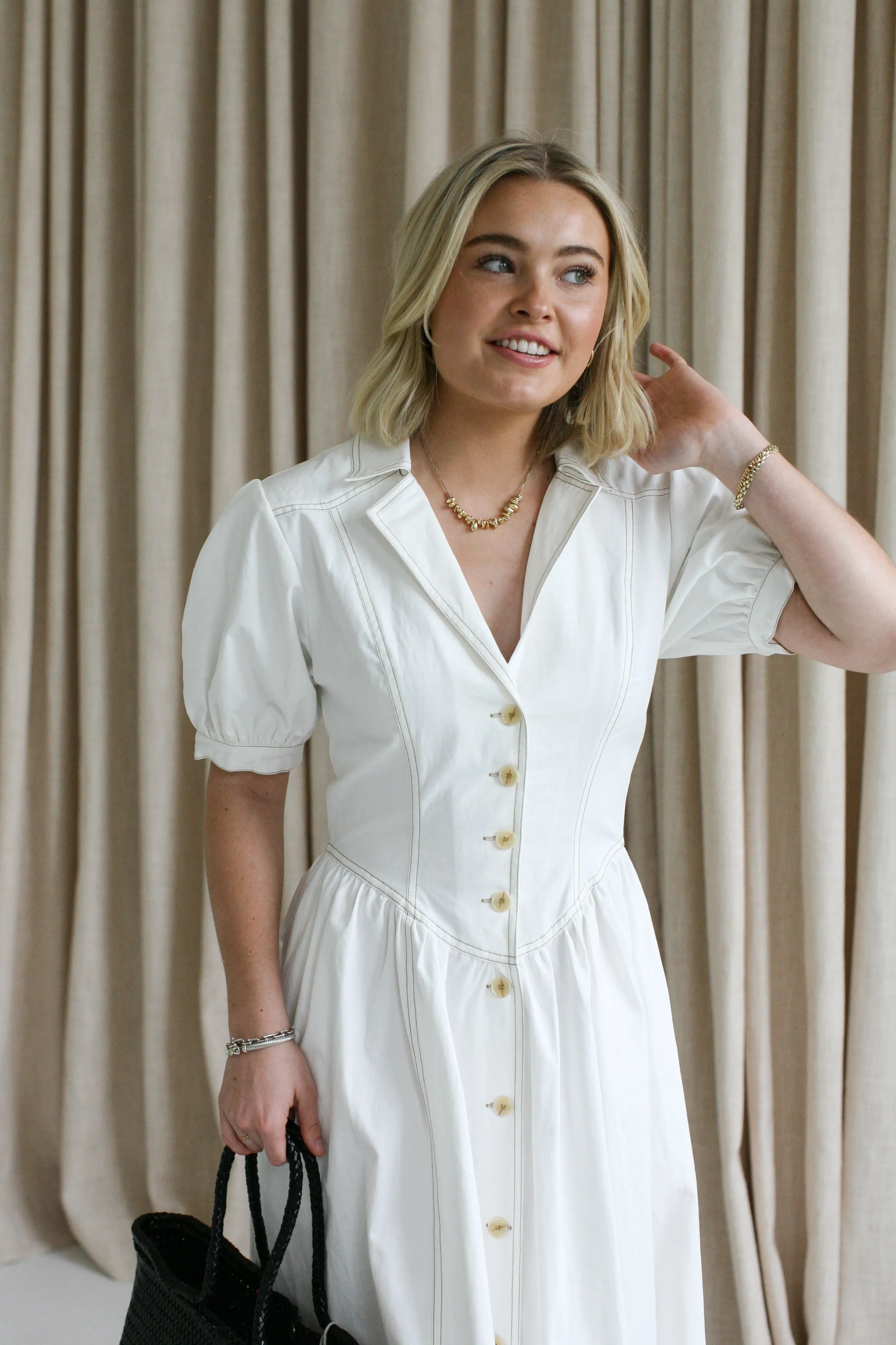 Multi Season Piper Puff Sleeve Dress