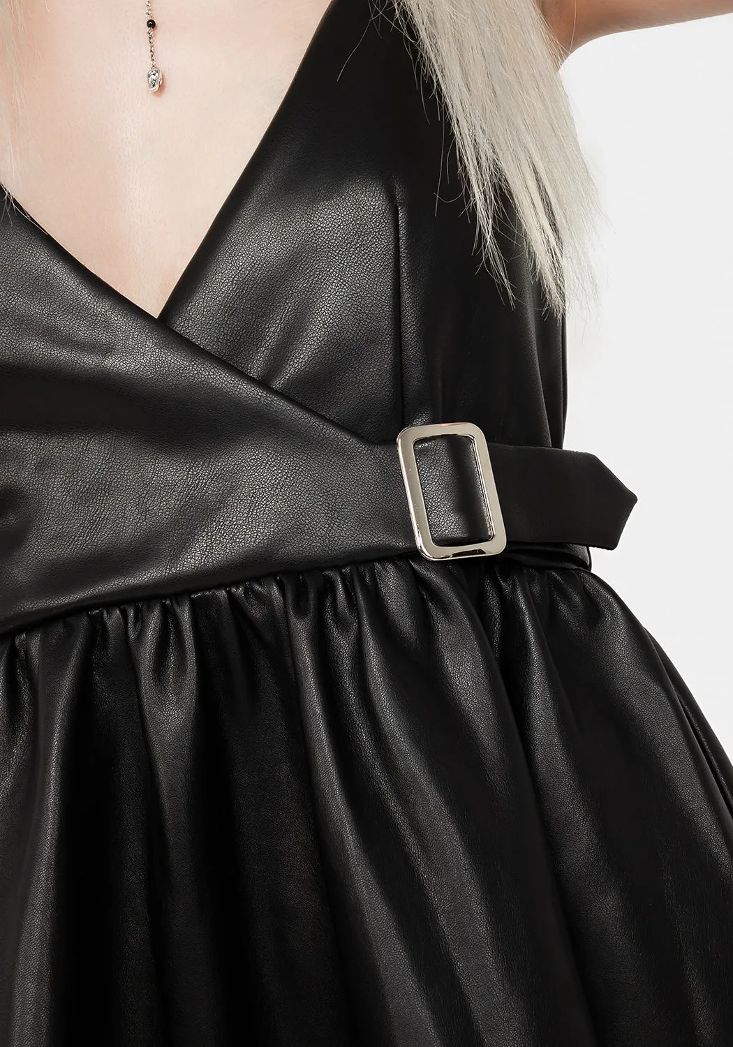 Reversible Style Opium Faux Leather Mini Dress