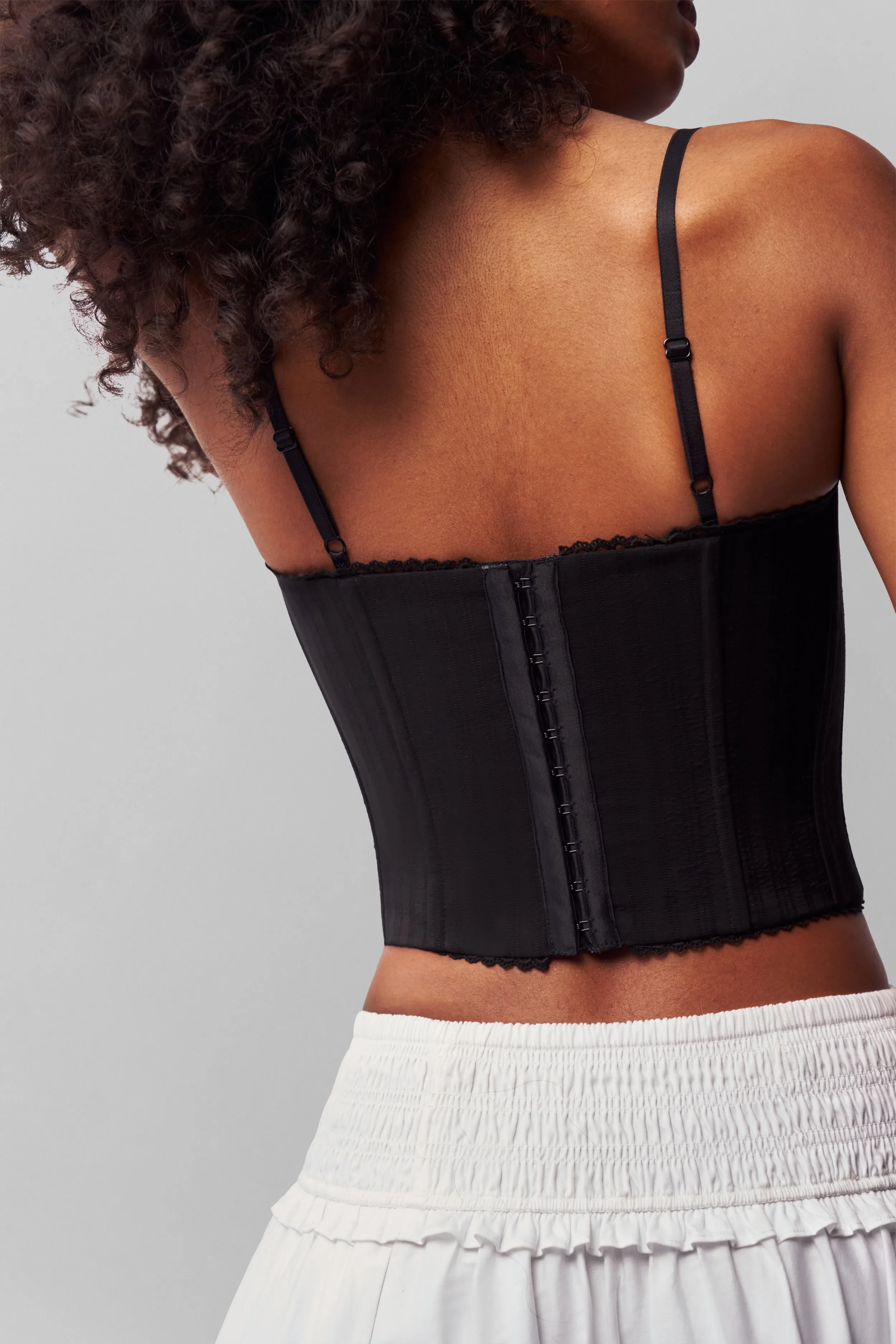Quick Refresh Material Low Profile Stitching Cotton Scallop Corset