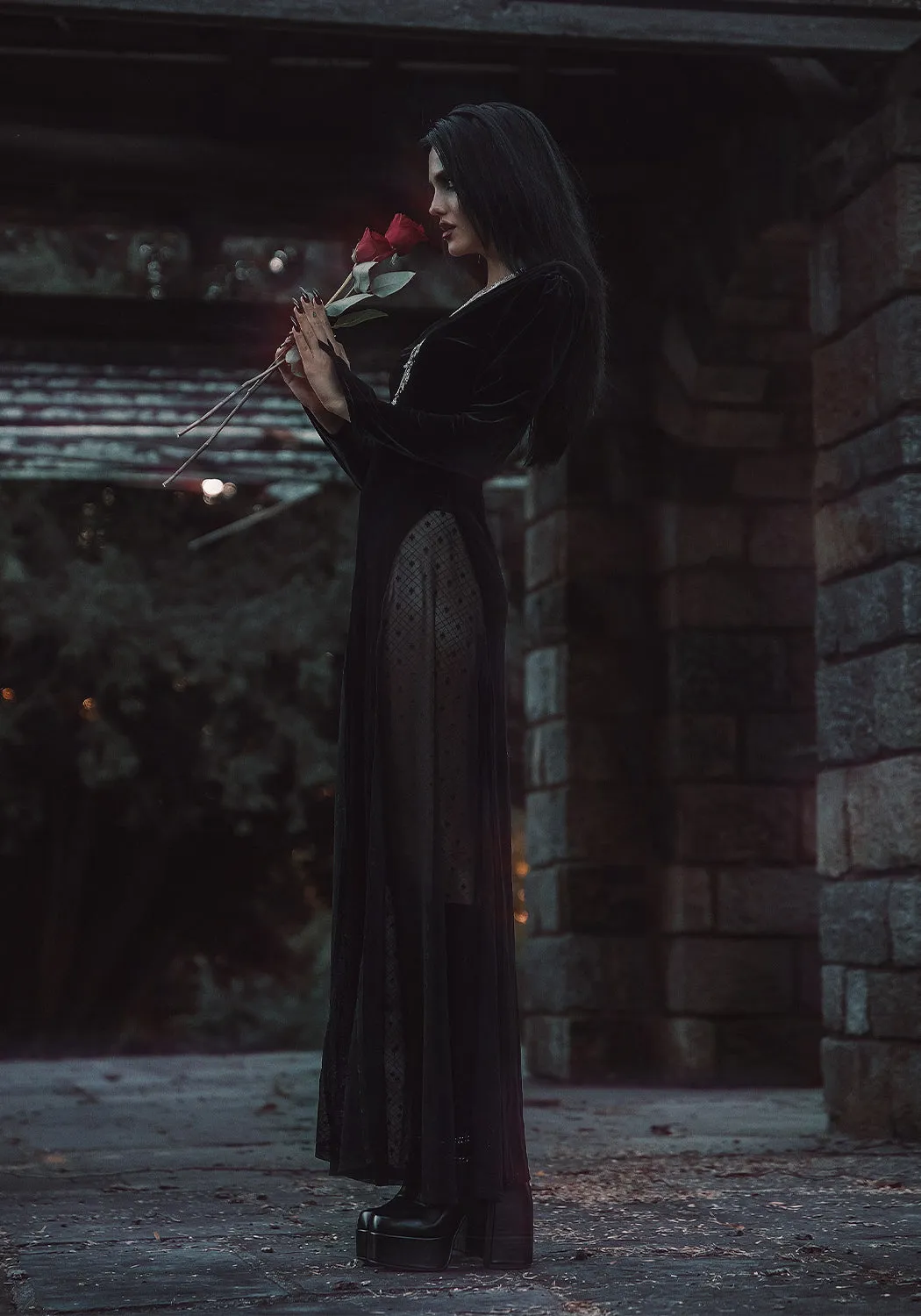 Countess Bodysuit Gown Draped Layer