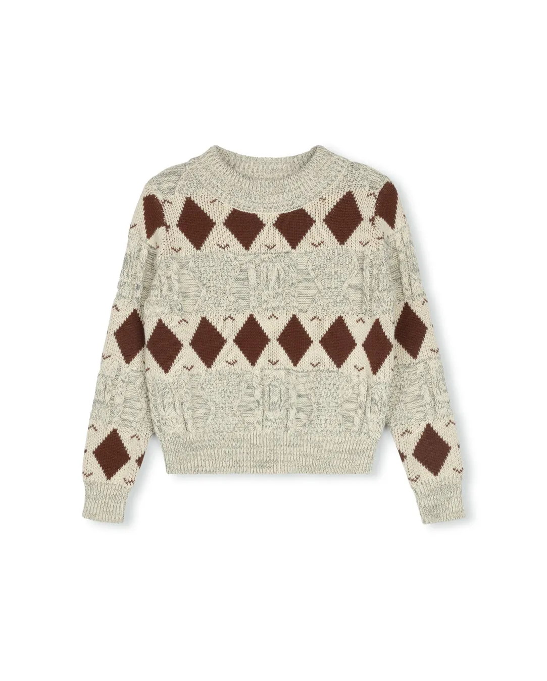 Multi Cable Color Knit Sweater Effortless knitwear