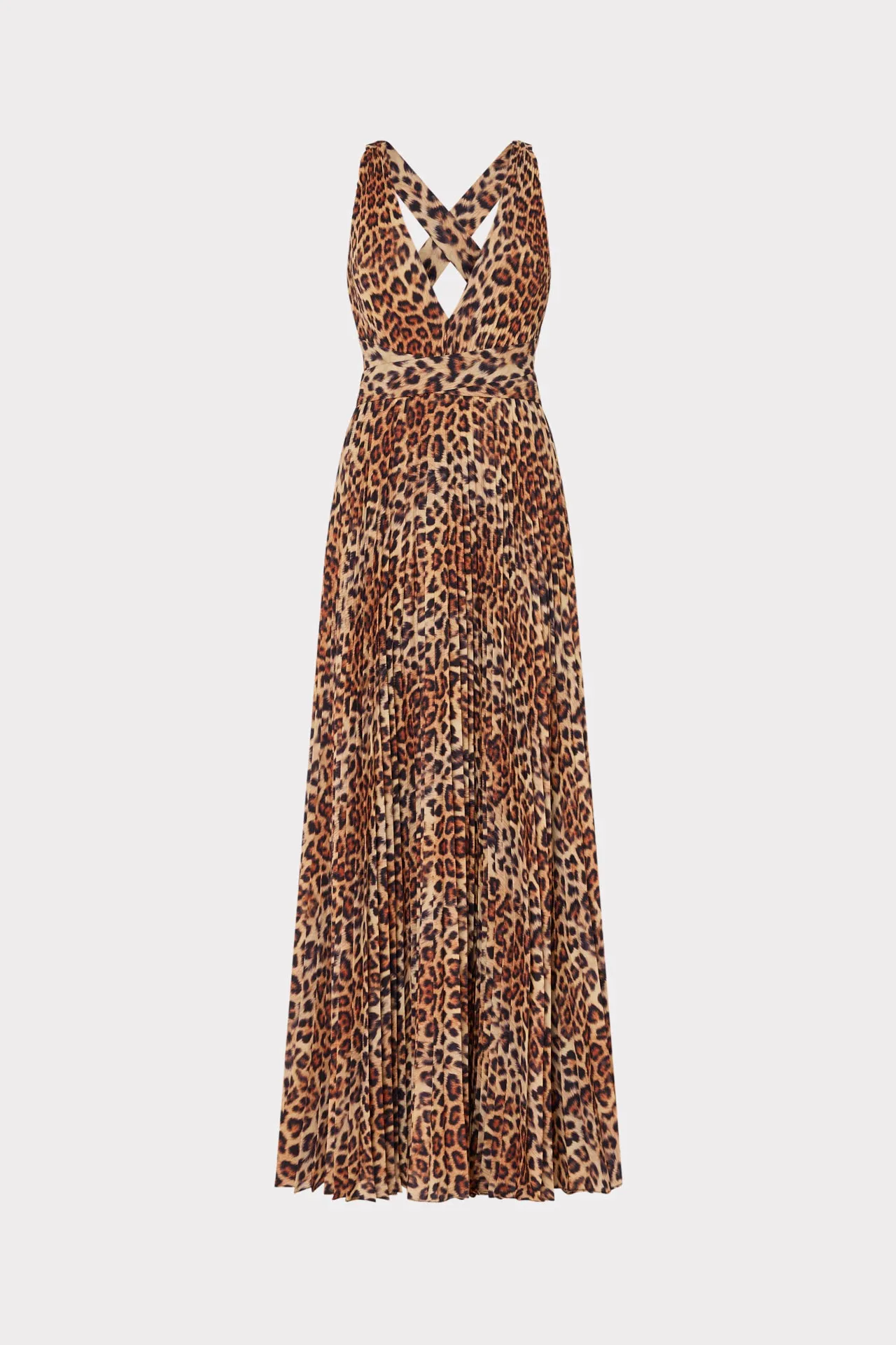 Oria Leopard Print Pleated Dress Calm Flow