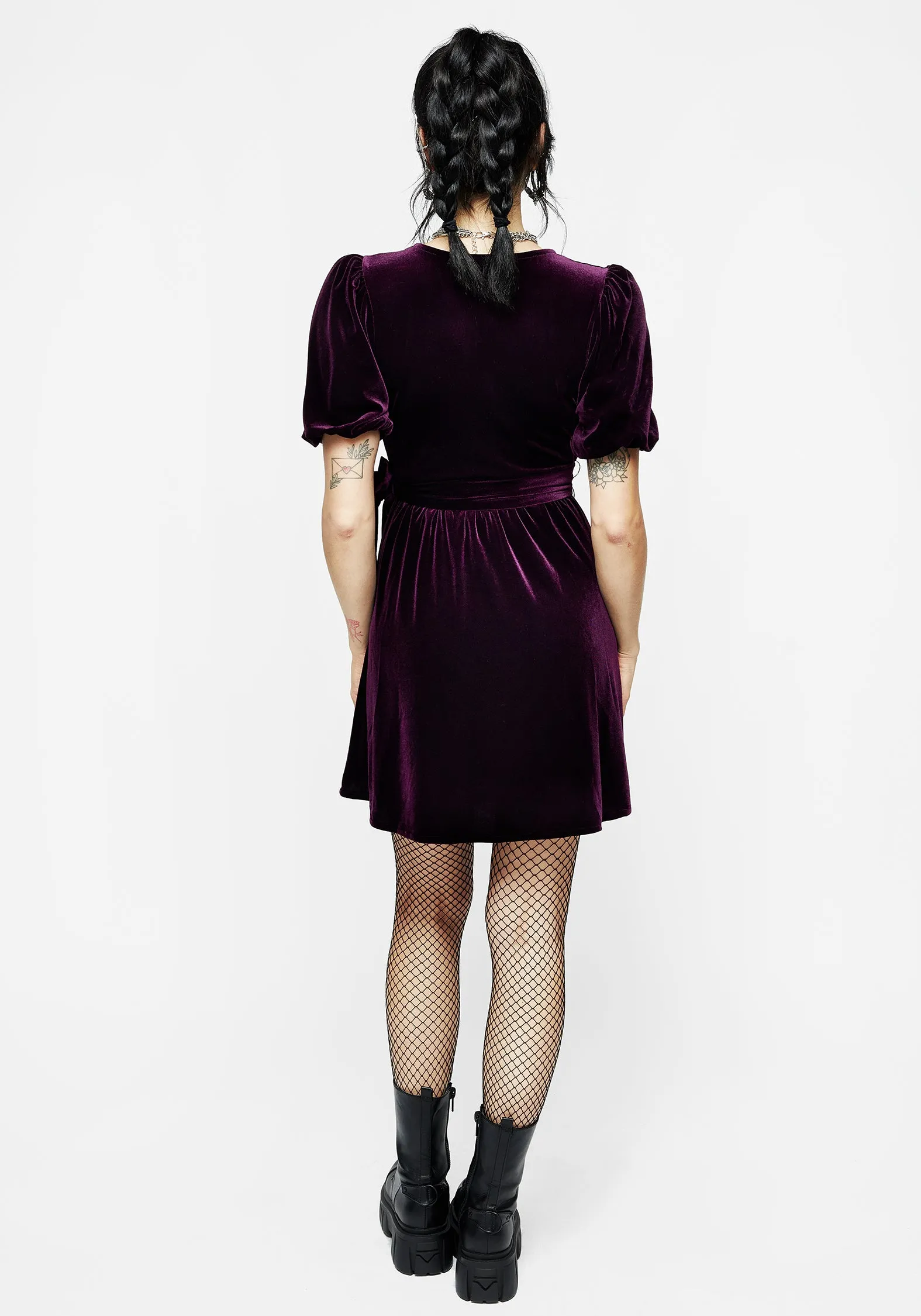 Hera Embroidered Mini Wrap Dress Trendy And Comfortable