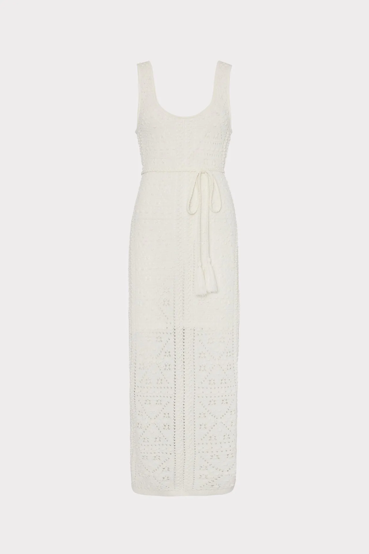 Fashion-forward piece for evening Weekend Brunch Bubble Pointelle Knit Midi Dress
