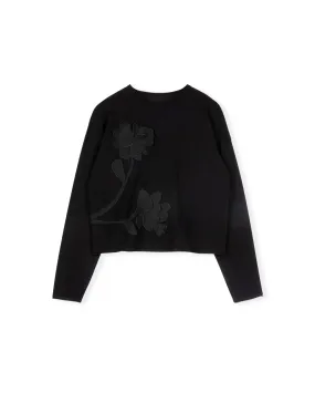 Creswick Flower Applique Top Knitted Comfort