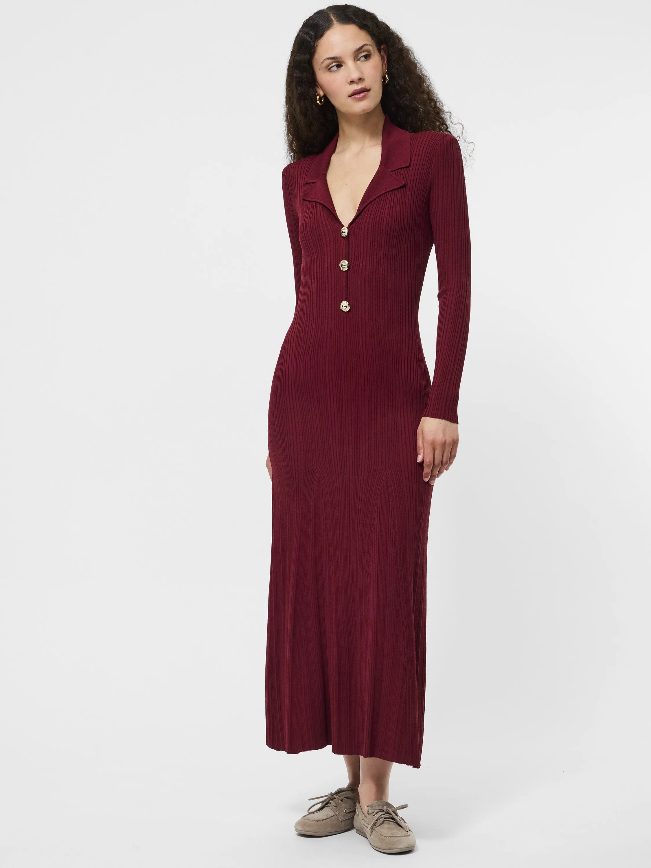 Relaxed Comfort Crinkle Knit Maxi Dress