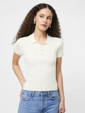 Modular Layering System Ribbed Trims Crinkle Knit Slim Polo