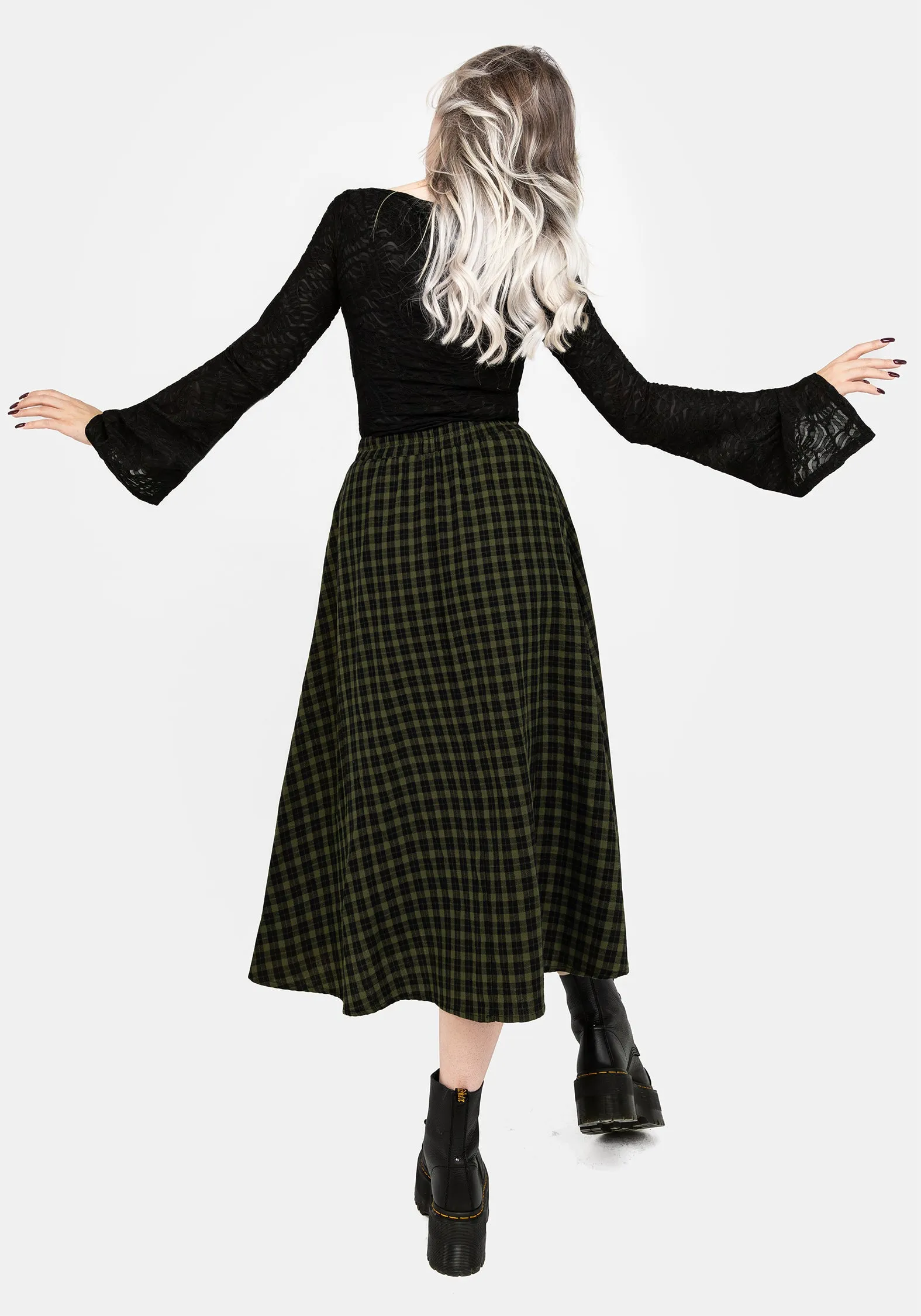 Opaque Lining Comfort Wear Terra Midi Skirt