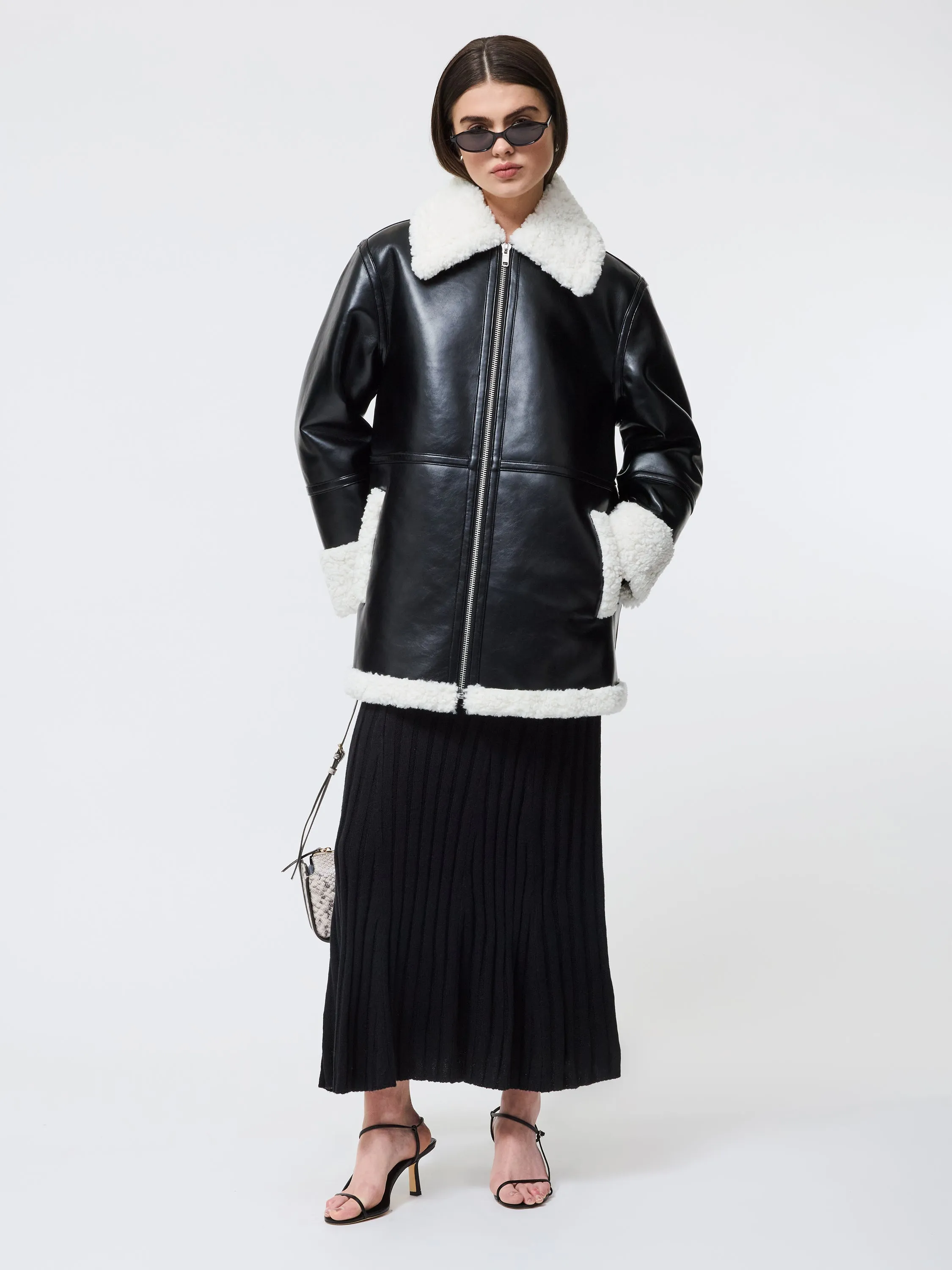 Heat Resistant Fabric Ajani Vegan Shearling Coat