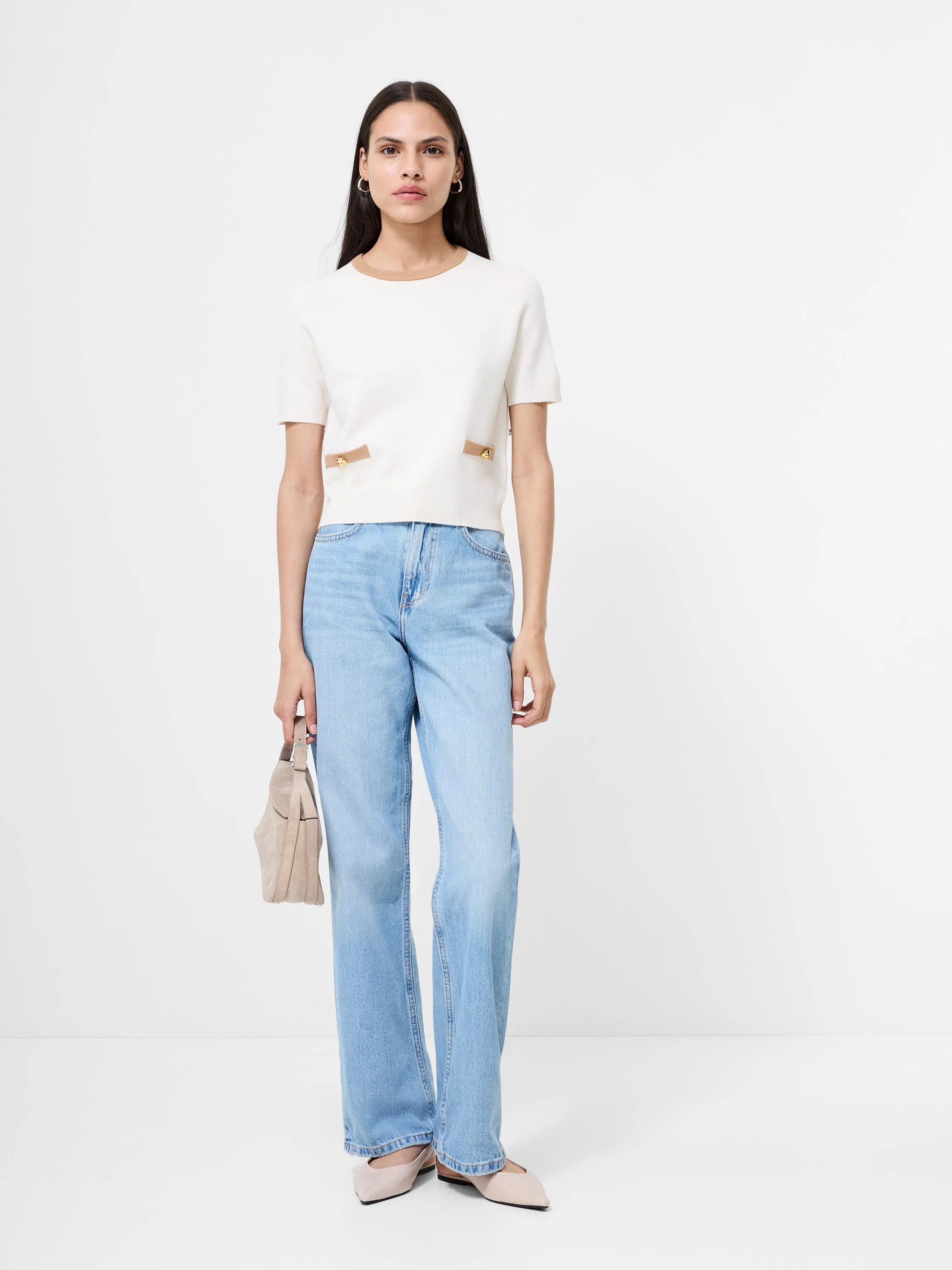 Babysoft Short Sleeve Top Tonal Stitching Detail