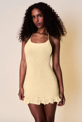 Crochet Halter Mini Dress Bold Fashion Hot Star